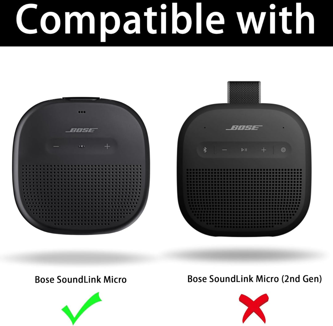 Aenllosi Hart Tasche Hülle für Bose SoundLink Micro Bluetooth Lautsprecher, Nur Tasche(Schwarz) Schw