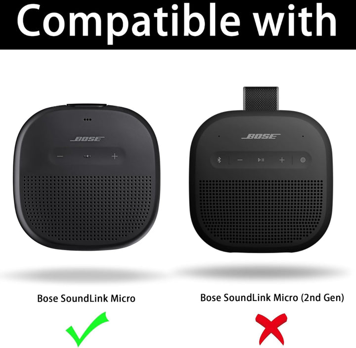 Aenllosi Hart Tasche Hülle für Bose SoundLink Micro Bluetooth Lautsprecher, Nur Tasche(Schwarz) Schw