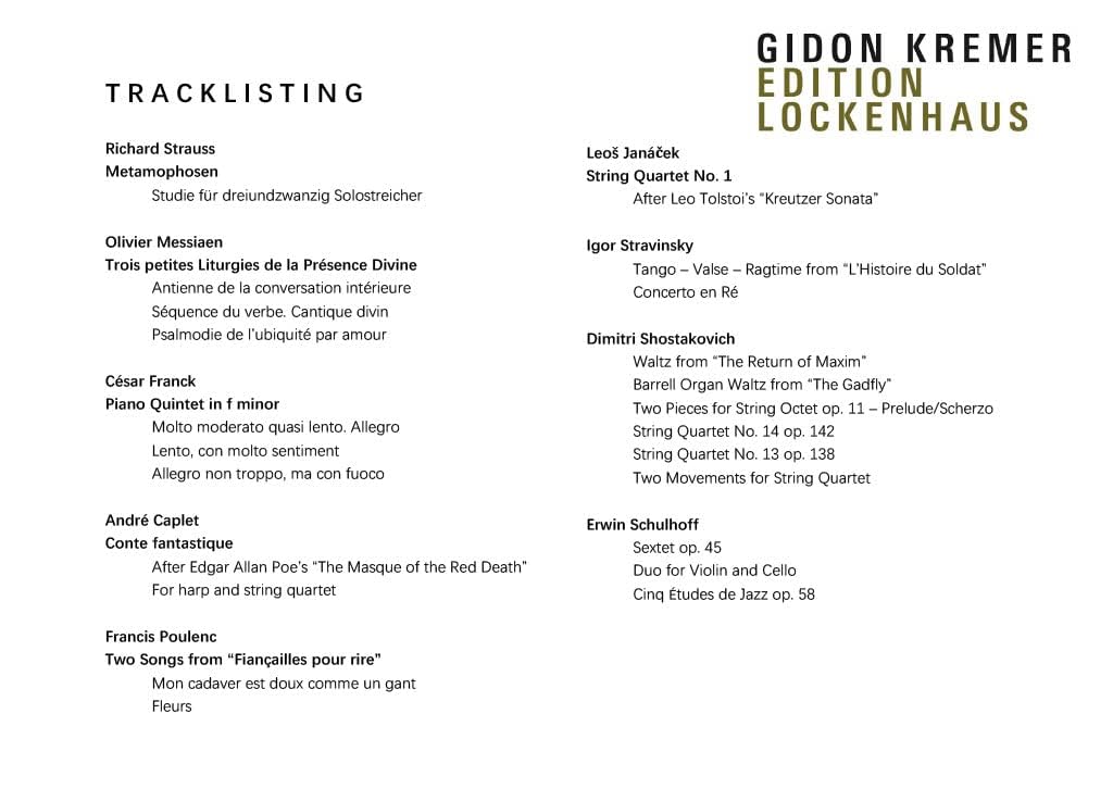 Edition Lockenhaus, Audio-CD