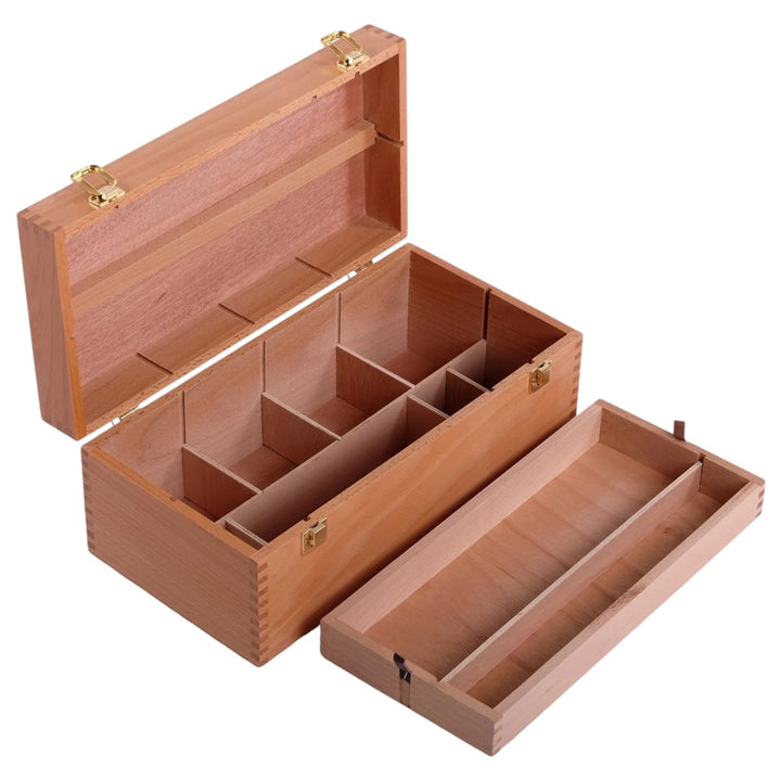 Art-Star UTENSILIENKOFFER | 40 cm, Buchenholz | Malpinselbox, Malkasten, Holz Künstlerkiste, Aufbewa