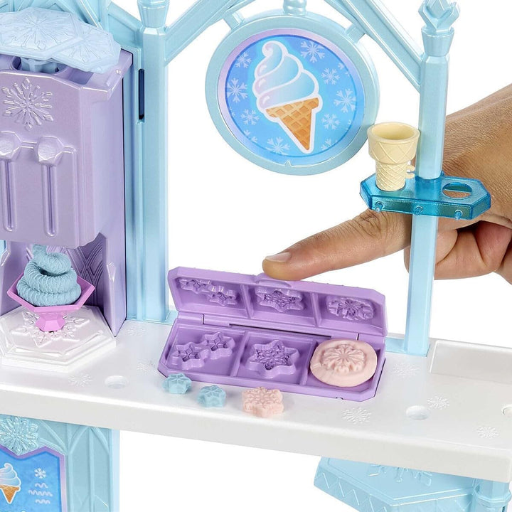 Disney Die Eiskönigin Spielzeug, Dessert-Spielset mit Elsa-Puppe, Olaf-Figur, Teig in 2 Farben und m