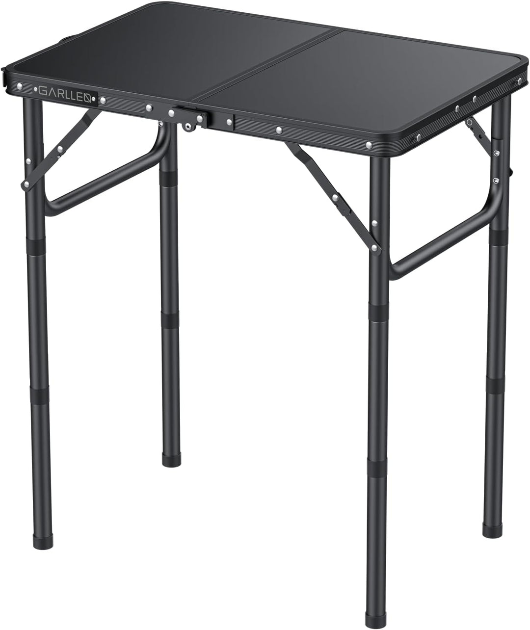 GARLLEN Campingtisch klappbar, 58x40cm & 3 einstellbare Höhen(26/48/70cm), Klapptisch Camping Tisch,