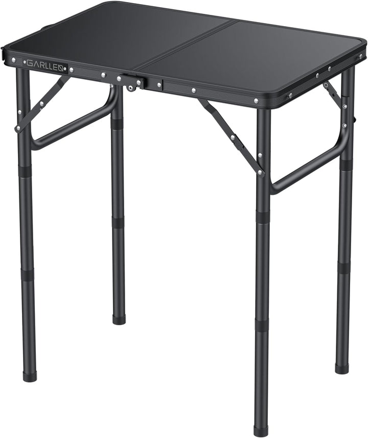 GARLLEN Campingtisch klappbar, 58x40cm & 3 einstellbare Höhen(26/48/70cm), Klapptisch Camping Tisch,