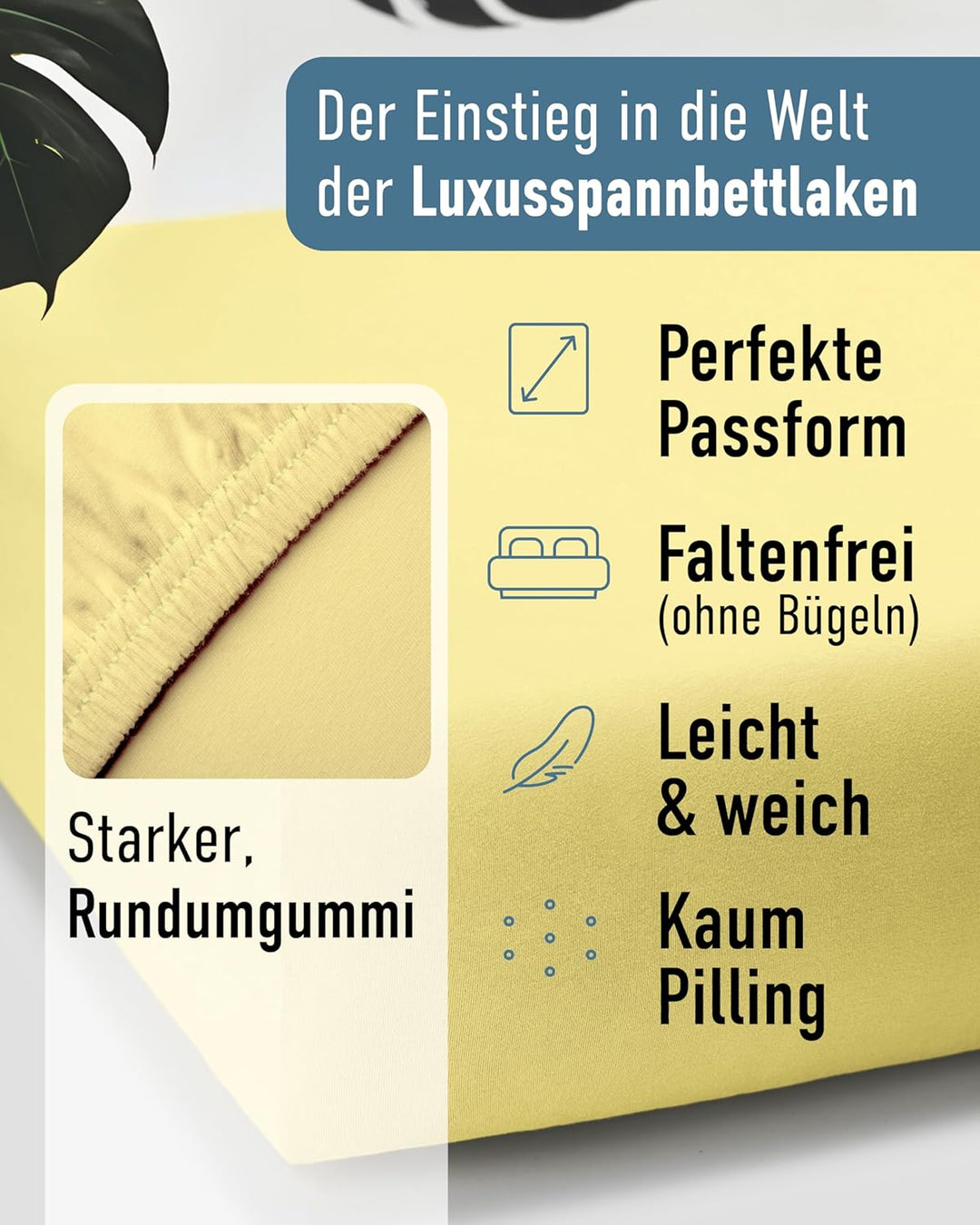 Formesse Bella Gracia Spannbetttuch Natur 90x190 - 100x220 90x190 - 100x220 cm Natur, 90x190 - 100x2