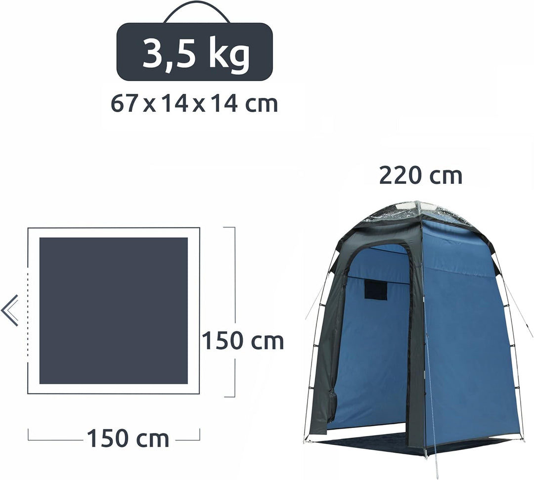 your GEAR Aquila - Duschzelt mit Lichtkuppel Umkleidezelt mit Stehhöhe Gerätezelt separater Boden 50