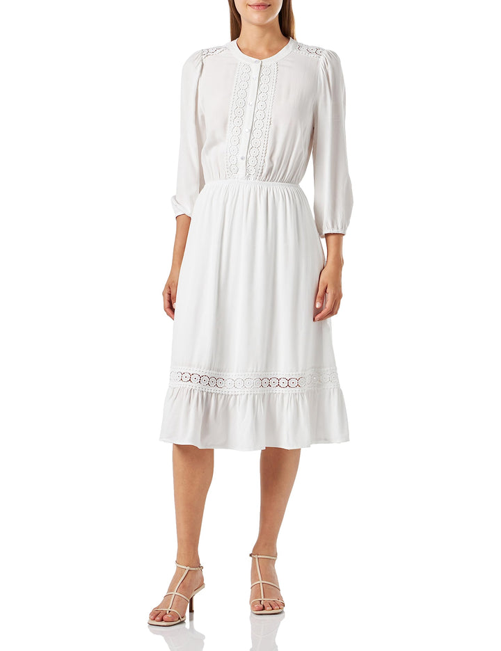 KAFFE Damen Kafreya Dress Kleid 44 Chalk, 44 Chalk