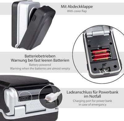 ONVAYA® Elektronischer Schlüsselkasten | Schlüsseltresor mit individuell einstellbarem Zahlencode |