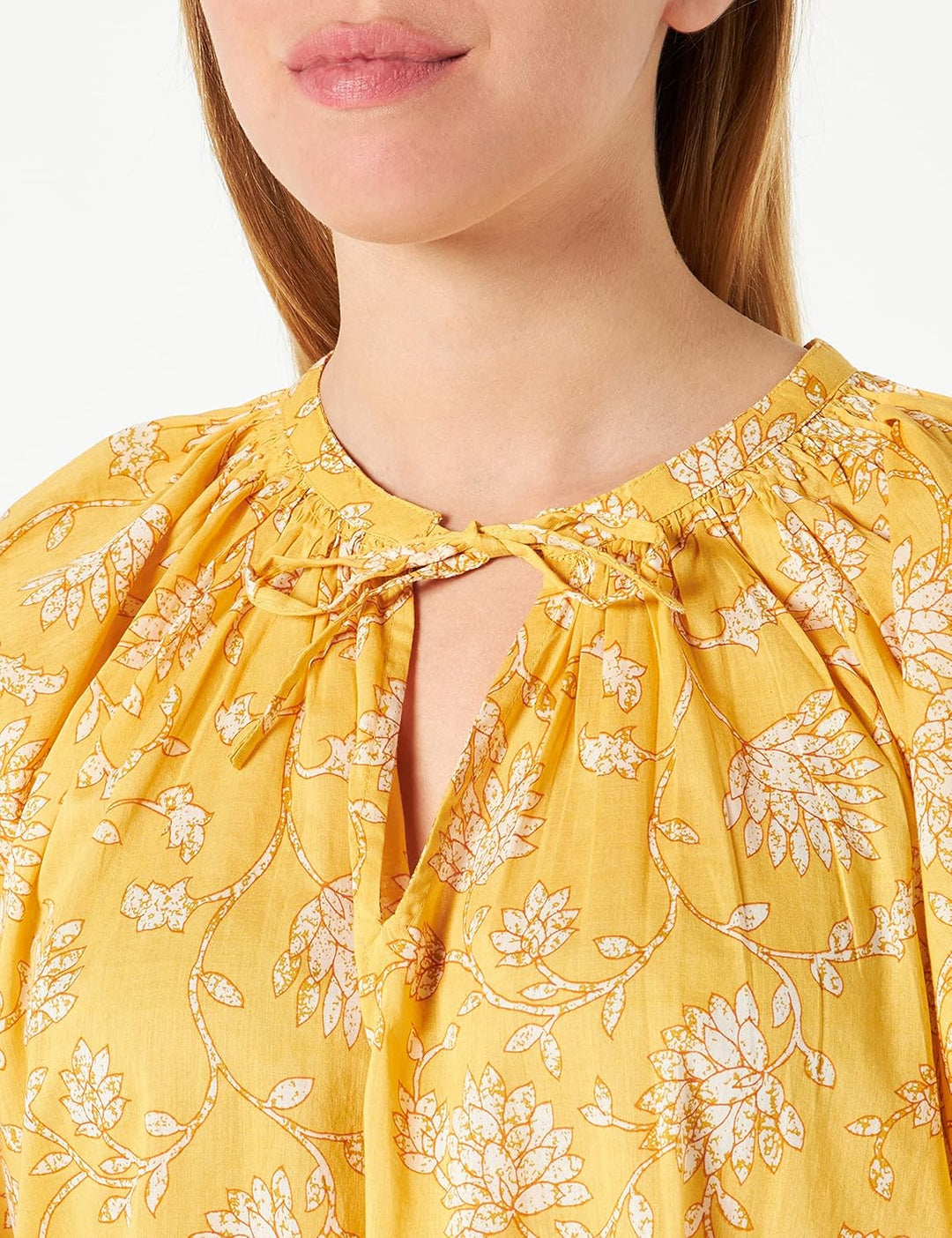 PART TWO Damen Pardispw to Relaxed Fit Top 34 Amber Yellow Block Print, 34 Amber Yellow Block Print