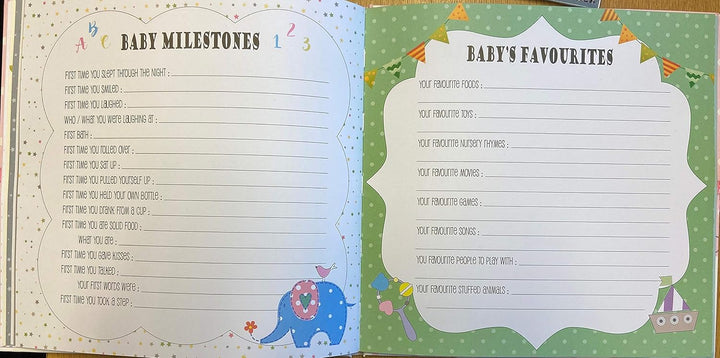 Baby's My First Year Protokollbuch zur Erinnerung an die Geburt durch das erste Jahr auf Erde, Weiss