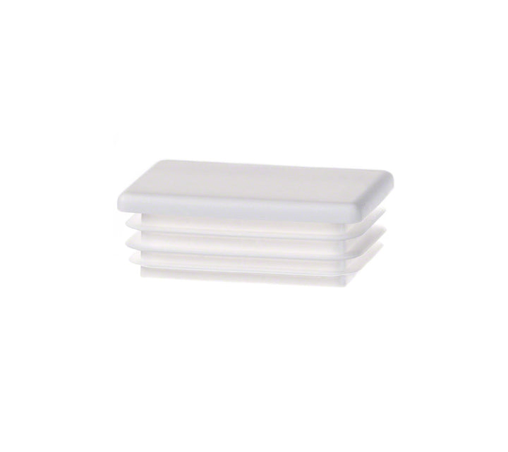 EMFA Lamellenstopfen für Rechteckrohre 100x50 mm Weiss 10 Stück Rechteckstopfen 50x100, 10x5 cm 100x