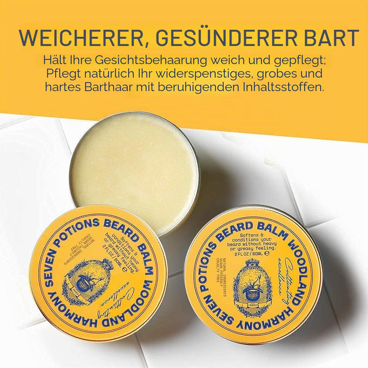 Seven Potions Bartbalsam für Männer — Bart Conditioner und Softener zum vitalisieren von Haut, Haar