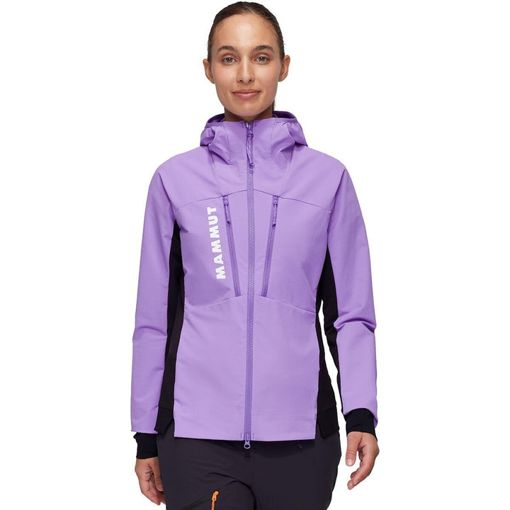 Mammut Damen Aenergy SO Hybrid Hoodie Jacke Softshelljacke Outdoorjacke S Lavandin/Schwarz, S Lavand