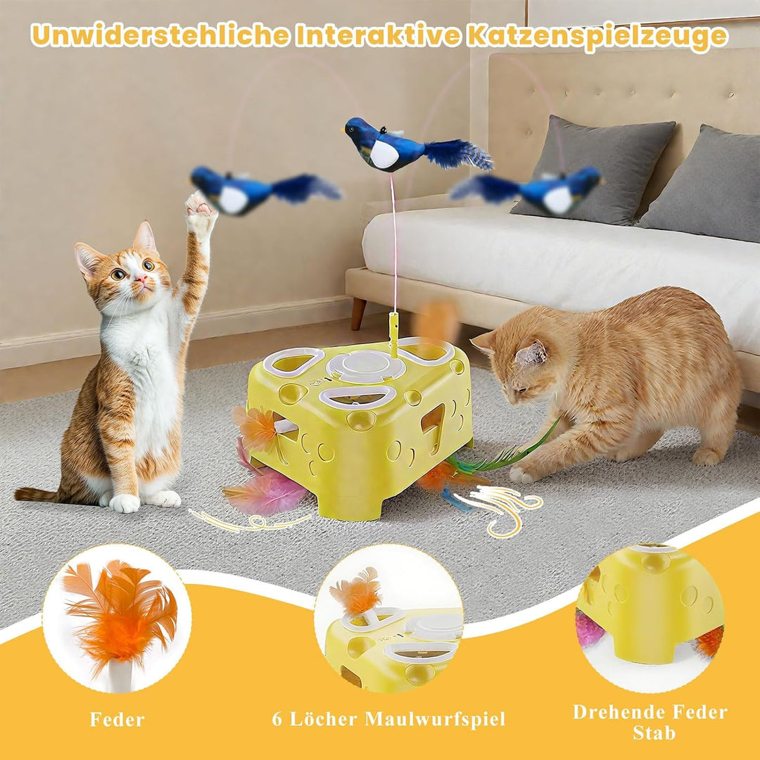 Interaktives Katzenspielzeug Elektrisch Selbstbeschäftigung: Katzen Spielzeug USB Wiederaufladbar Mi
