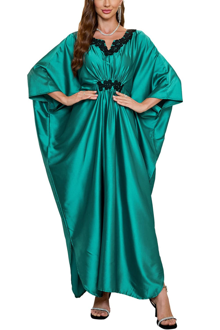 Women Roomy Nightgown Long Loungewear Cardigan Kimono Beach Dress Bikini Cover ups Tops Einheitsgrös