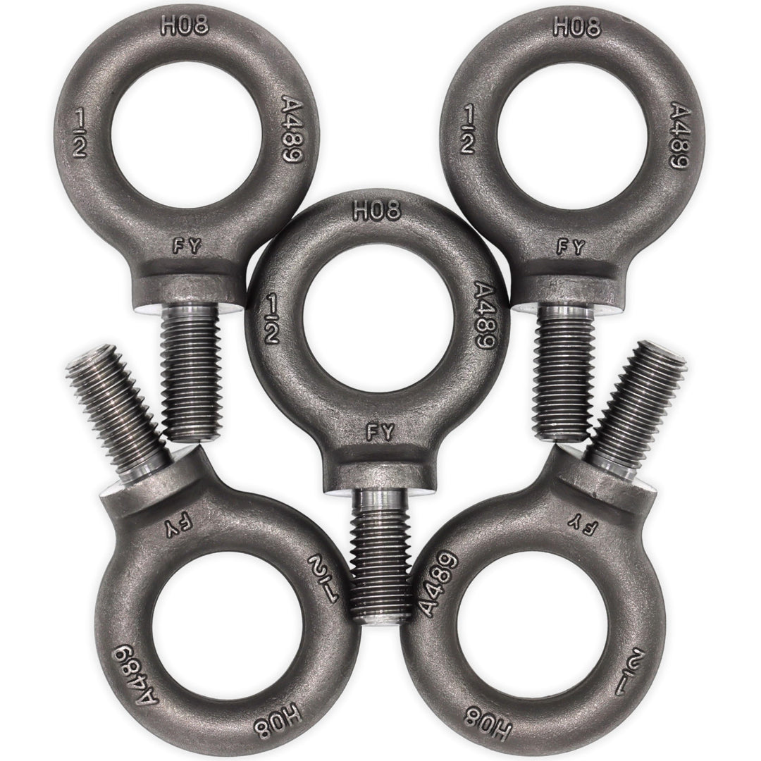 5 Stück 1/2 Zoll Augbolzen 33 x 1 1/2"-13 X 1" einfarbig 5, 1/2"-13 X 1" einfarbig 5