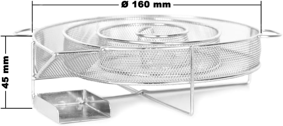 Wiltec BBQ Räucherschnecke aus Edelstahl 16x4,5cm, Brennzeit bis zu 8 h, Kaltraucherzeuger Kaltrauch