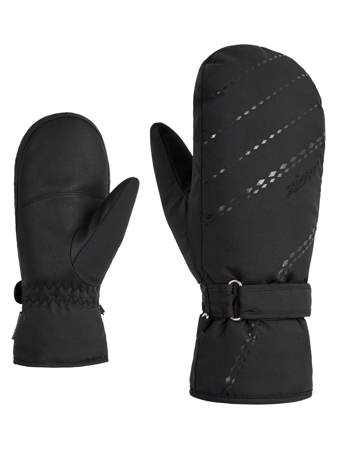 Ziener Damen Korvana Ski-Fäustling/Wintersport | warm, atmungsaktiv 6 Schwarz, 6 Schwarz