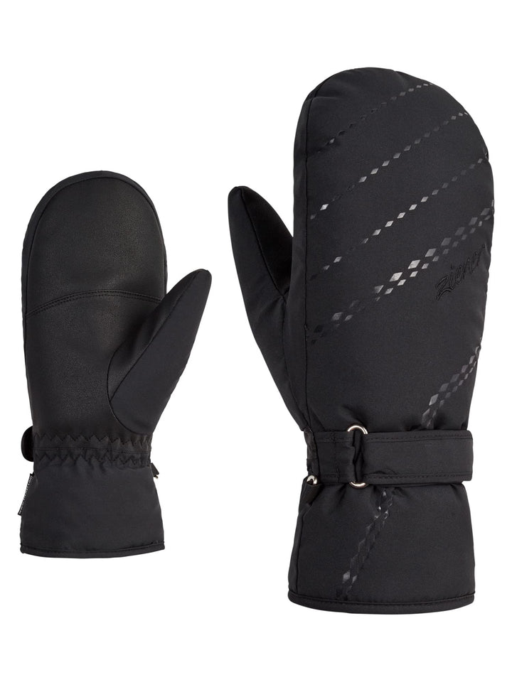 Ziener Damen Korvana Ski-Fäustling/Wintersport | warm, atmungsaktiv 6 Schwarz, 6 Schwarz