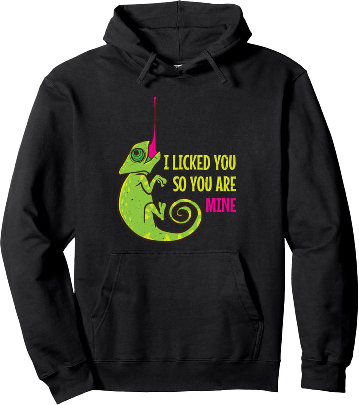 Chameleon angeleckt Grün Echse Terrarium Haustier Chamäleon Pullover Hoodie