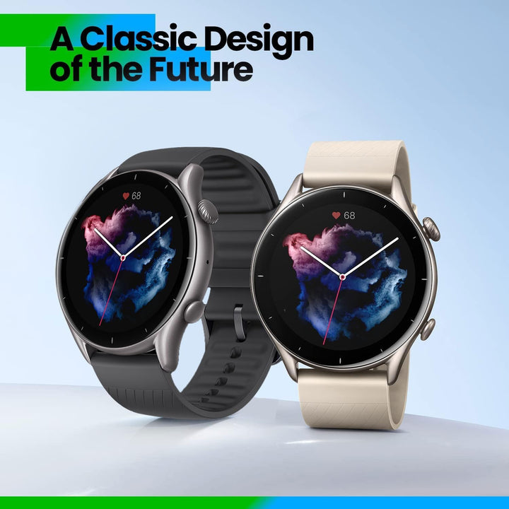 Amazfit Smartwatch GTR 3 46mm mit Gesundheitsüberwachung, SpO2, Zyklusüberwachung, GPS Sportuhr mit