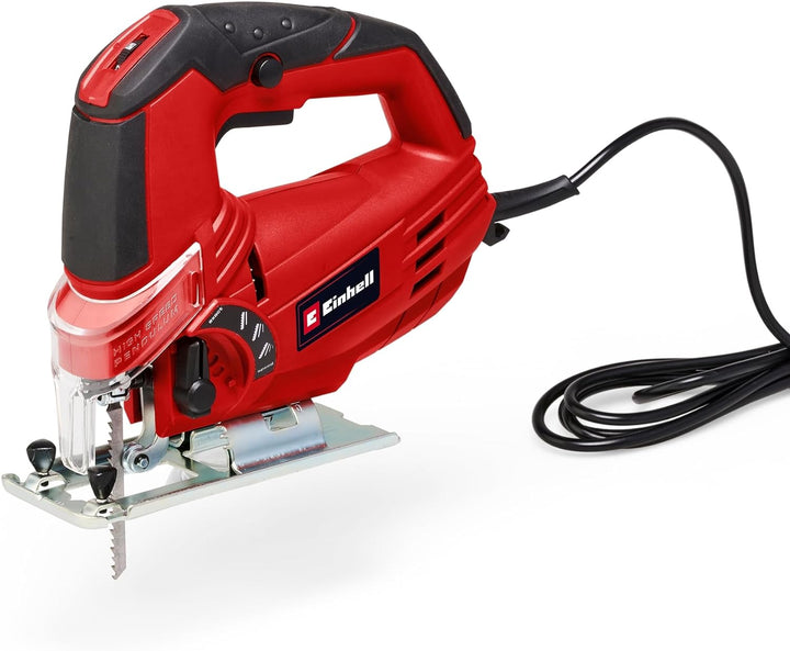 Einhell Stichsäge TC-JS 85 (620 W, max. 85 mm, 45° Schrägschnitt, Hubzahlregelung, 4-Stufen Pendelhu