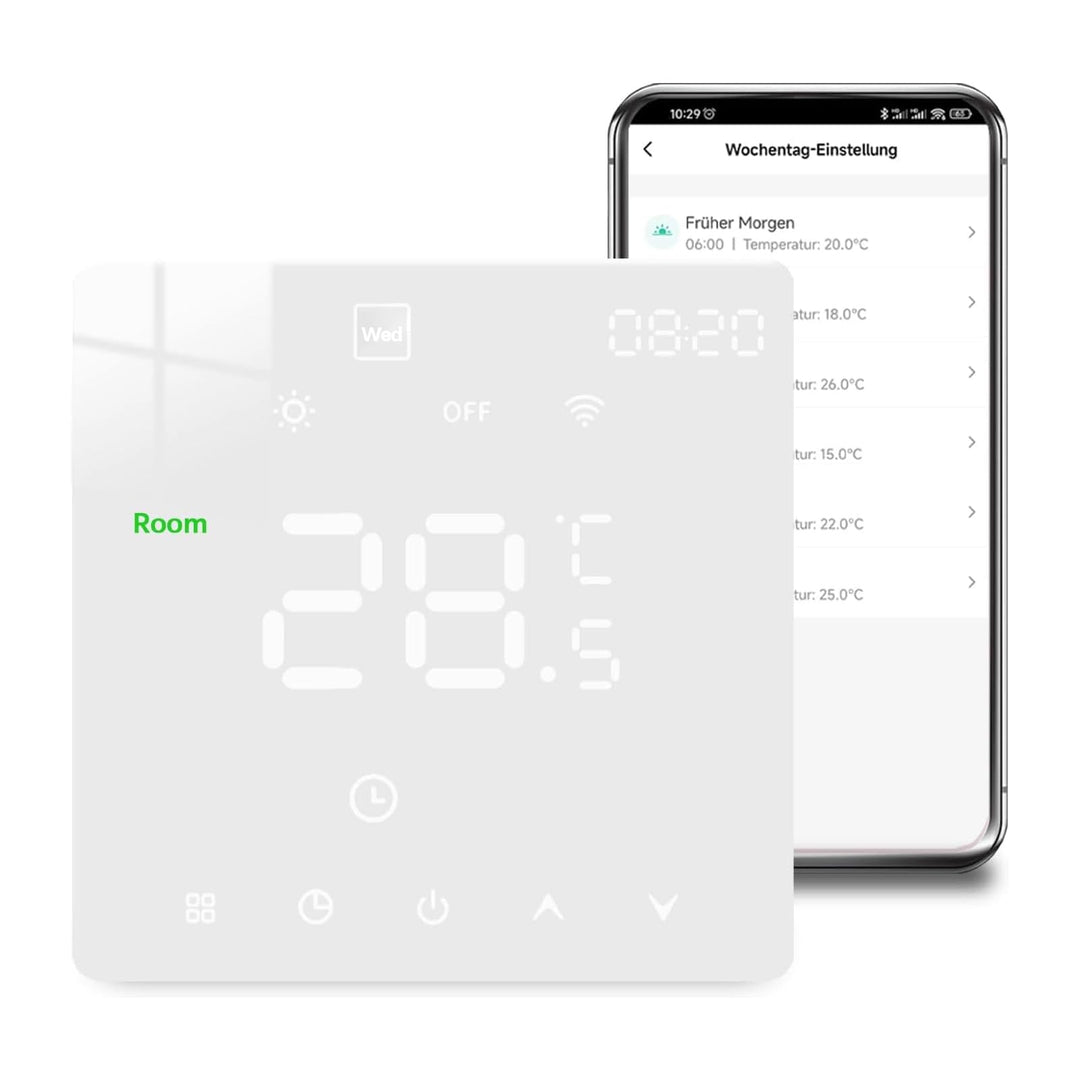 WiFi Thermostat Fussbodenheizung Für Wasser Fussbodenheizung, Programmierbar Raumthermostat, Thermos