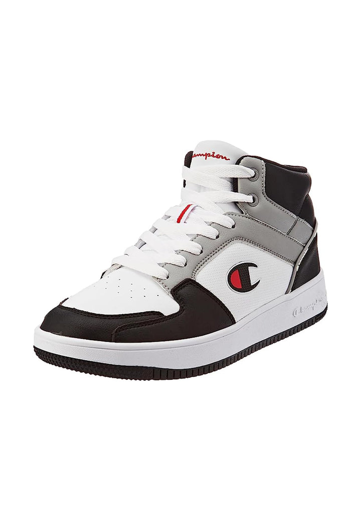 Champion Herren Rebound 2.0 Mid Sneakers 45 EU Weiss Grau Schwarz Ww014, 45 EU Weiss Grau Schwarz Ww