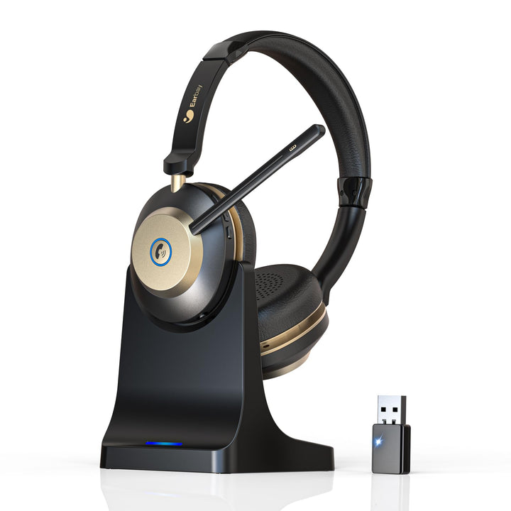 Earbay Kabelloses Headset, Bluetooth Headset mit Mikrofon Rauschunterdrückung & USB-Dongle, Kabellos