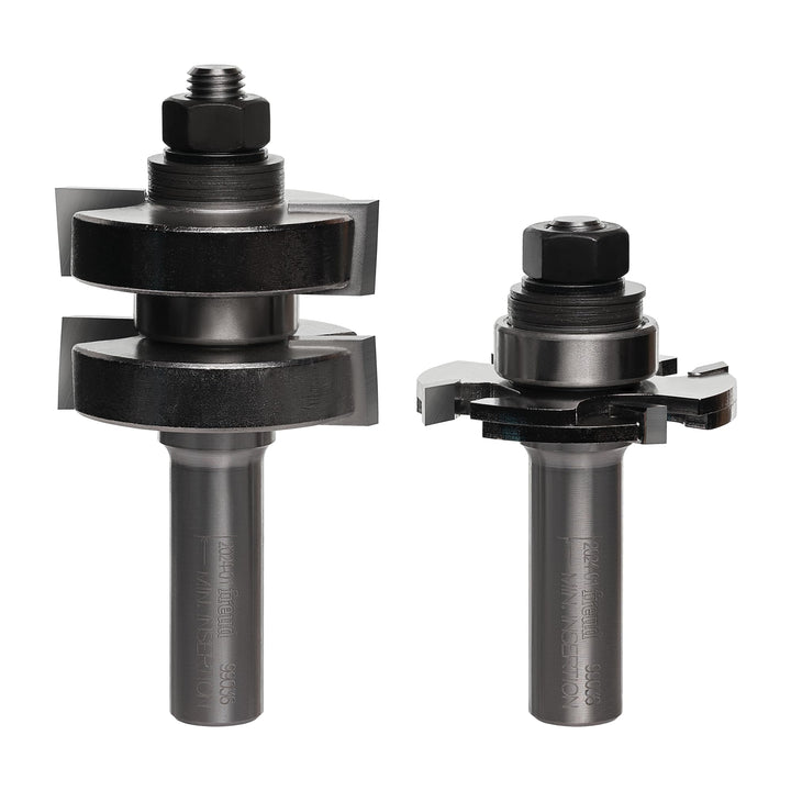 Freud Nut- und Feder-Bit-Set mit 1,27 cm Schaft (99-036) Verstellbarer Nut- und Federfräser-Bit-Set,