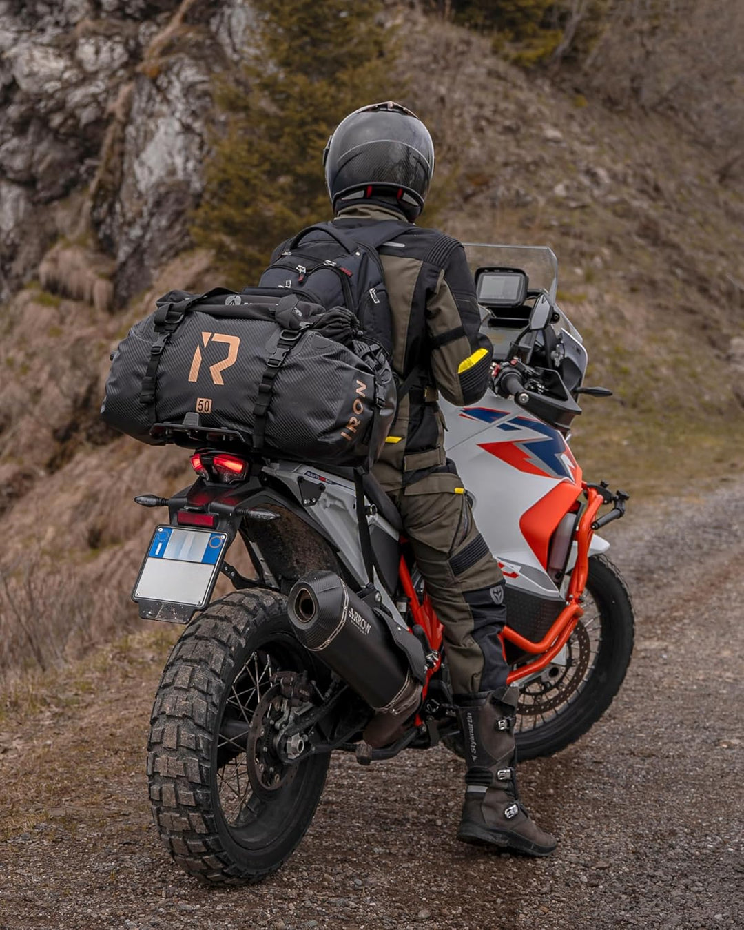 IRON JIA'S Motorradtasche Gepäckrolle wasserdichte Hecktasche Satteltasche Reisetasche mit rollversi