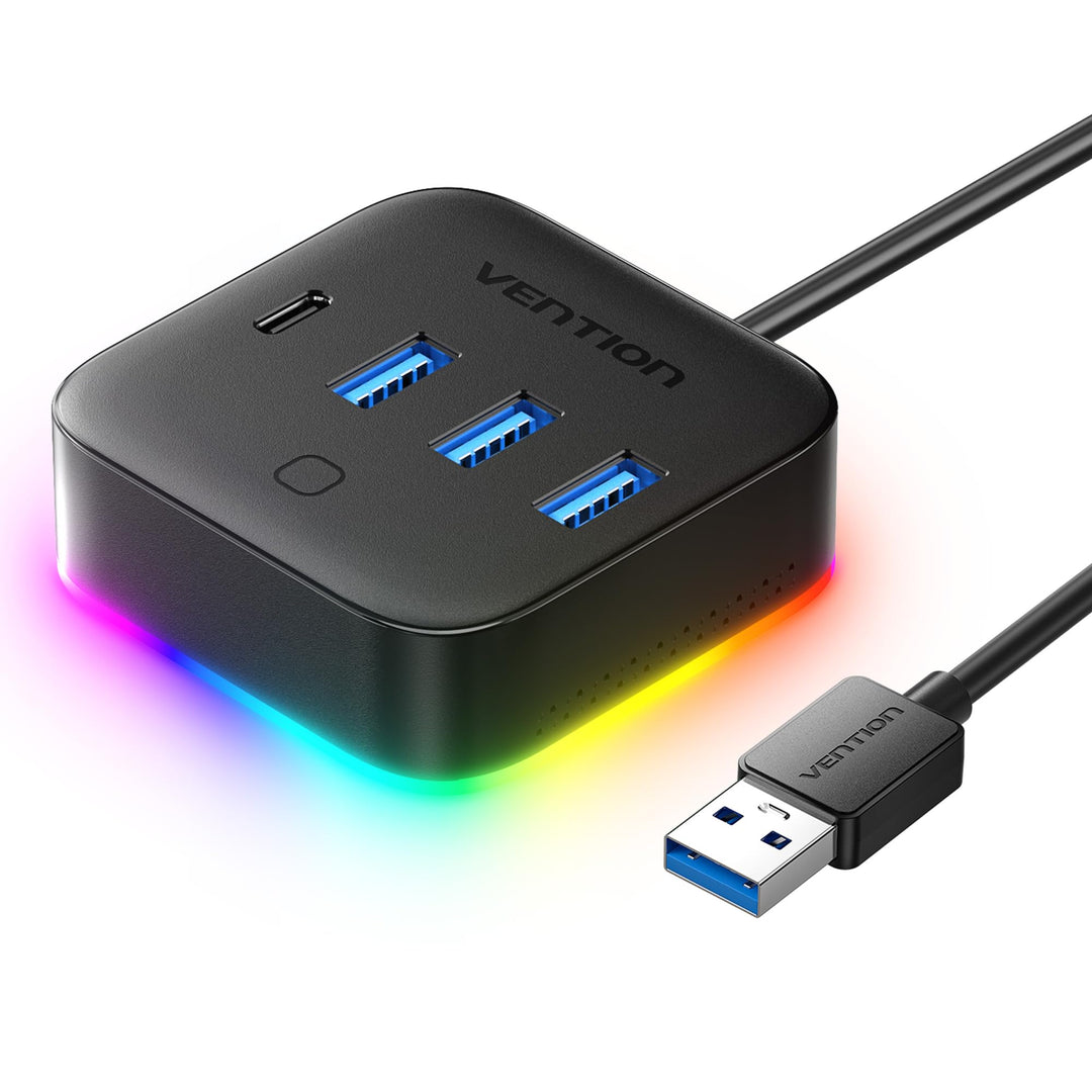 VENTION USB C Hub, 4 Ports USB 3.2 Gen 1 Type-C*1, USB A 3.0 * 3 Datenhub mit 5 Gbit/s with Breathin