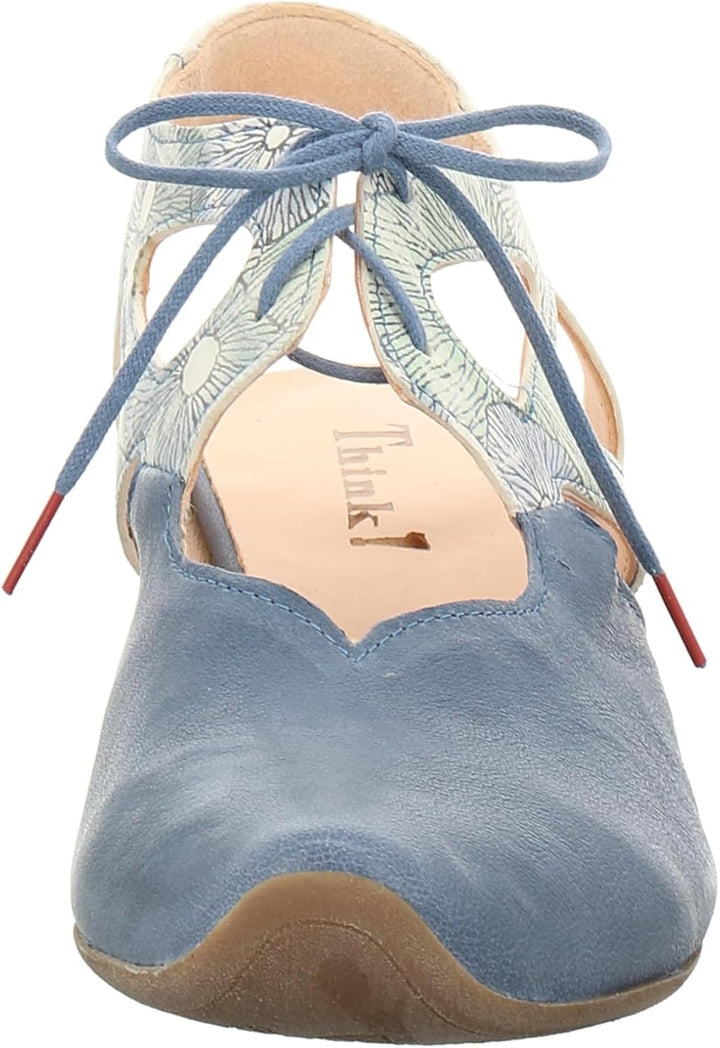 Think! Damen Aida Chromfrei Gegerbte NachhaltigeSlingback Pumps 36 EU 8000 Denim Kombi, 36 EU 8000 D