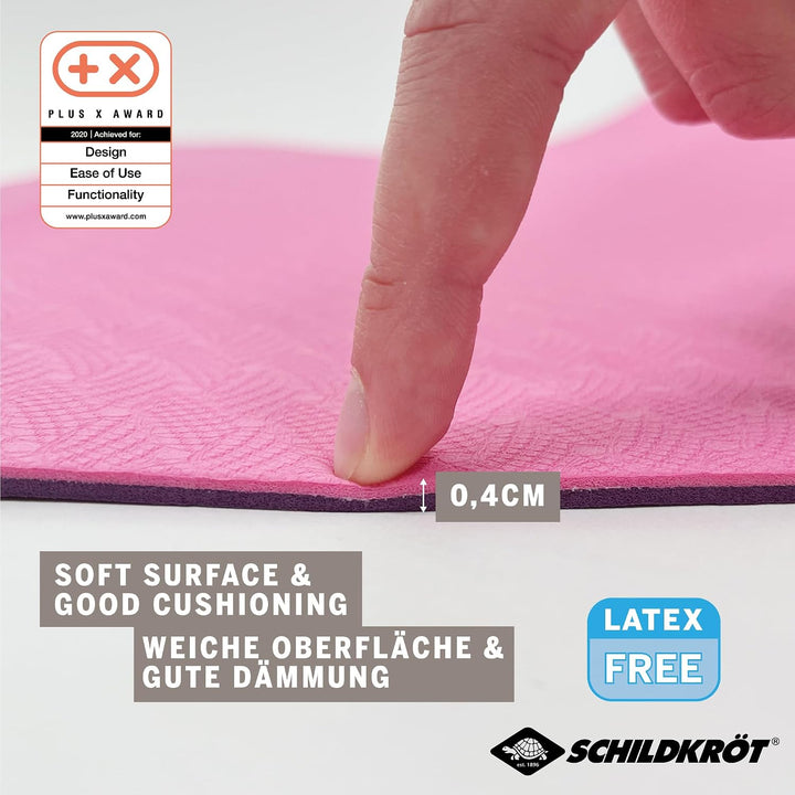 Schildkröt® Fitness Yogamatte BICOLOR, PVC-freie, zweifarbige Yogamatte, hochwertig strukturierte Ob