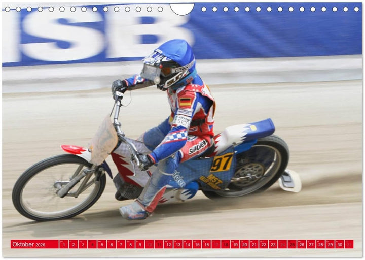 Speedway Sandbahn (Wandkalender 2026 DIN A4 quer), CALVENDO Monatskalender: Sandbahnrennen Gespann u