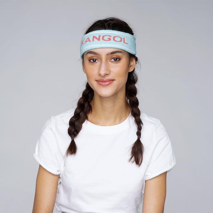 Kangol Bermuda Stripe Headband Stirnband Einheitsgrösse Hellblau, Einheitsgrösse Hellblau