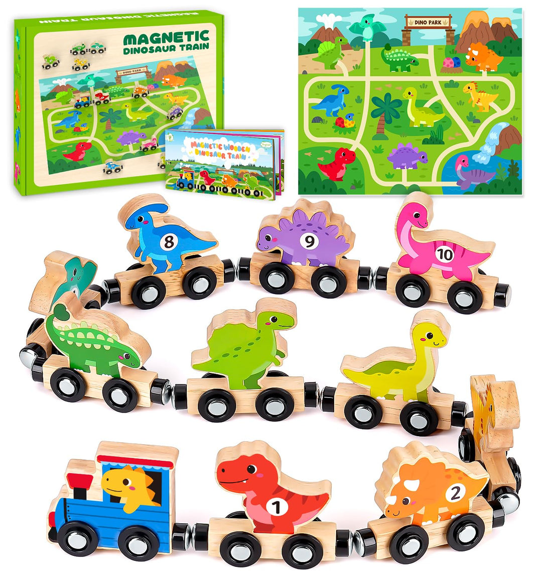 Montessori Spielzeug ab 1 2 Jahre: Dinosaurier Spielzeug Holzspielzeug Motorikspielzeug ab 1 Jahr Ho