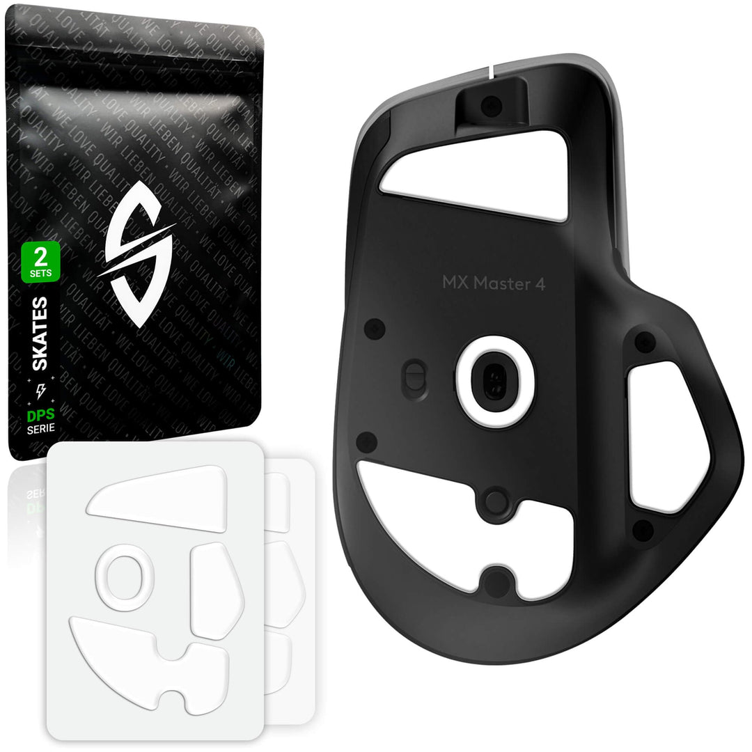 SensoryBoost DPS Glides (2er Set) kompatibel mit Logitech MX Master 4 - Ultra Schnell, Abgerundet, L