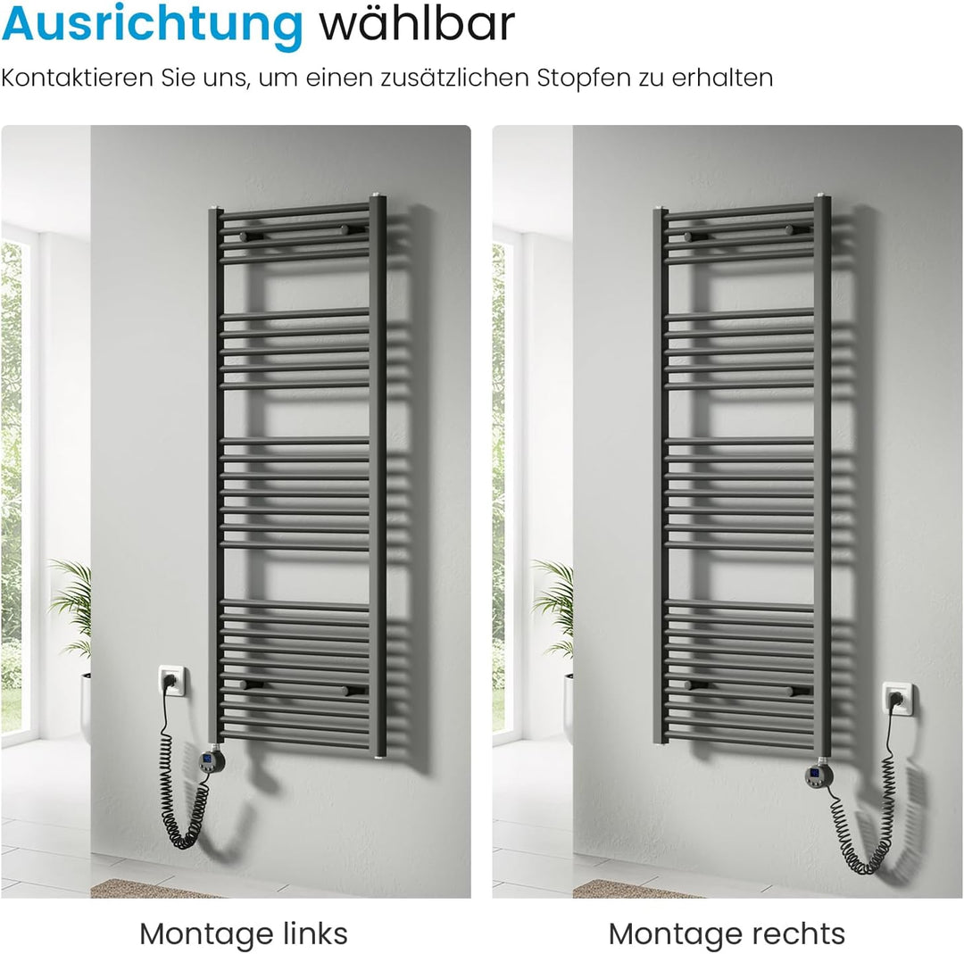 Heilmetz Badheizkörper Elektrisch 70x60cm Badheizkörper Elektrisch mit Thermostat+Timer-Funktion Ger