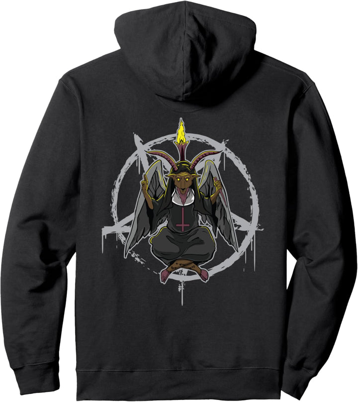 Pentagram Baphomet Satanic Hail Satan Occult Men Women Gift Pullover Hoodie