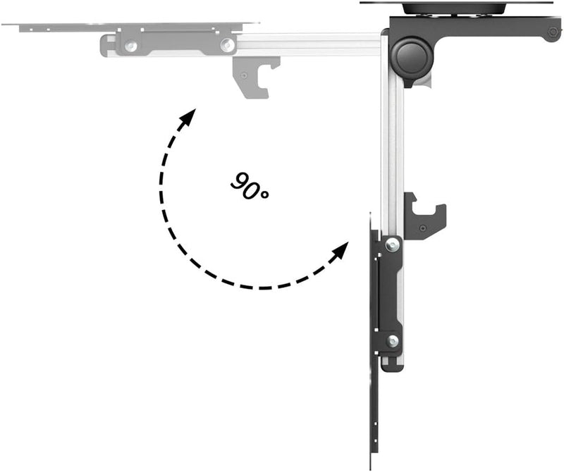 PureMounts PM-SLOPE-37 Premium Deckenhalterung für Fernseher, optimal für Dachschrägen, neigbar max.