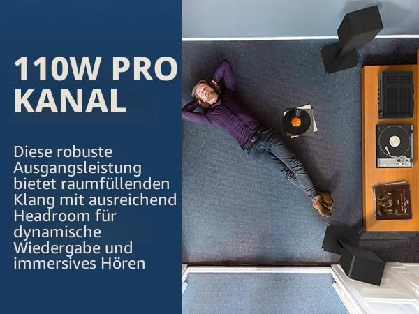 Onkyo TX-8470 2-Kanal Stereo Receiver mit WLAN, Bluetooth, Phono, Hi-Res Audio und Roon Ready