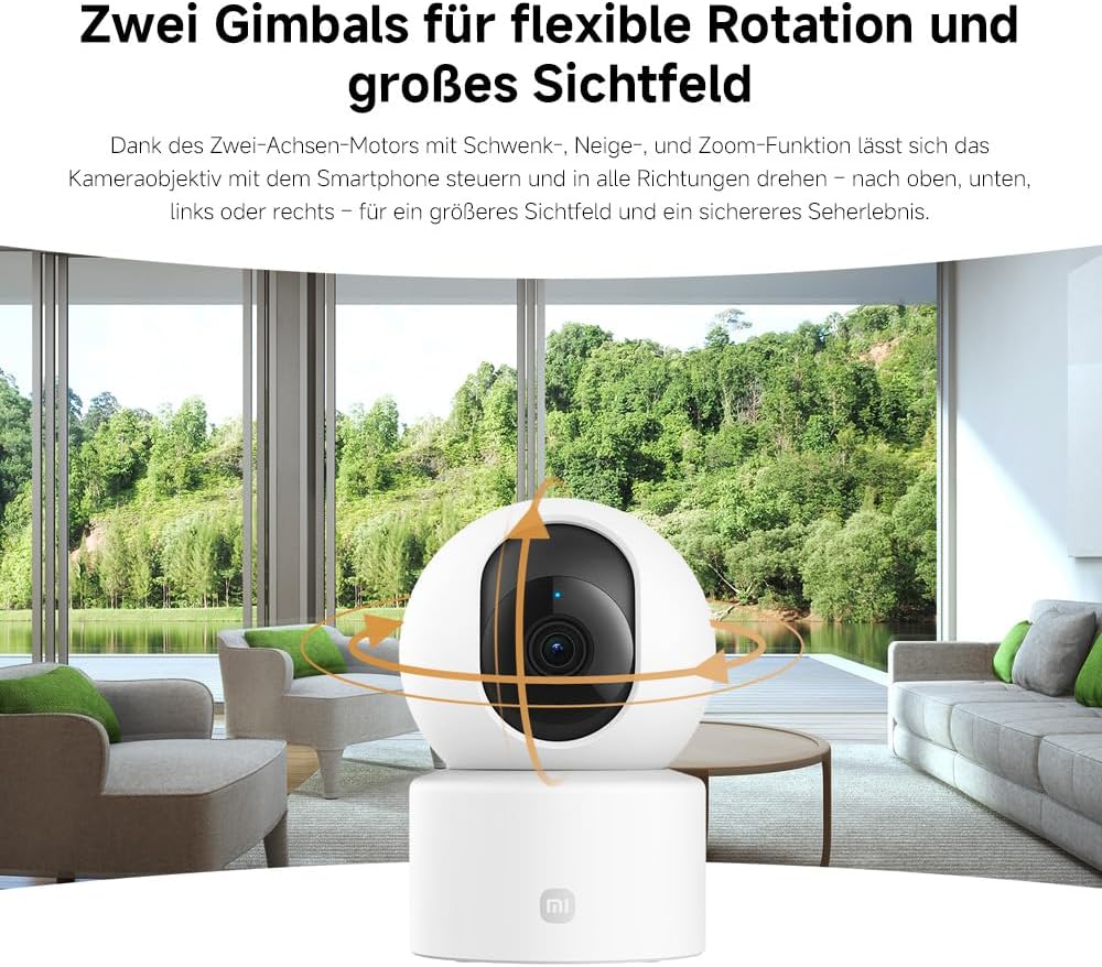 XIAOMI C301 Überwachungskamera Innen WLAN 360°, 2K-Auflösung, Schutz der Privatsphäre, Farb-Nachtsic