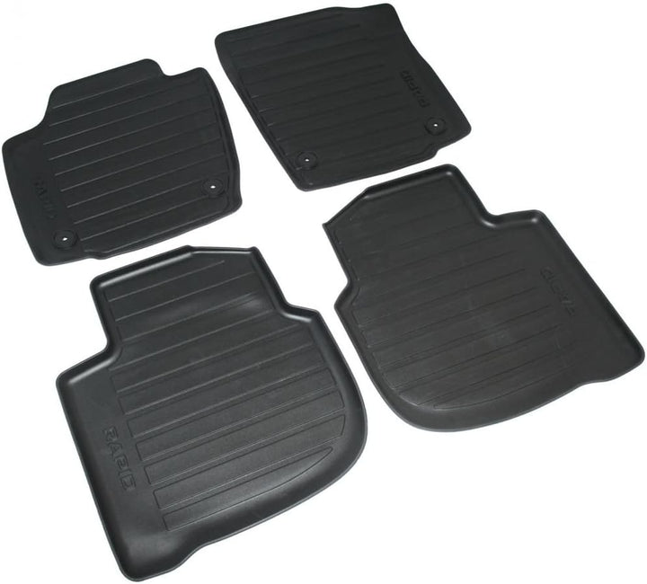 Skoda 5JB061550 Gummi Fussmatten 4X Gummimatten schwarz Original Allwettermatten Premium