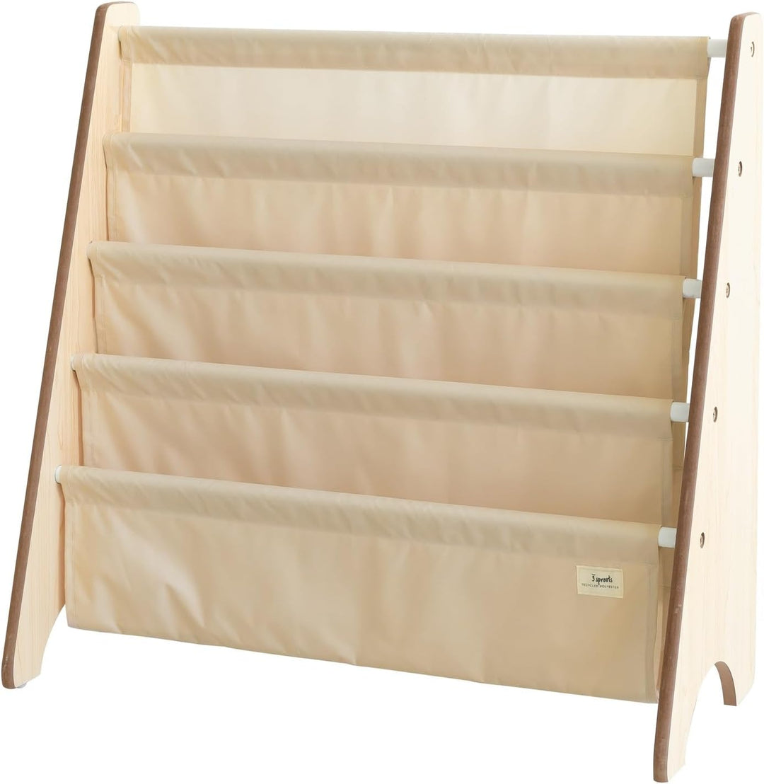 3 Sprouts Kinder Bücherregal aus Holz – Montessori Regal für Kinderzimmer - Beige, Beige