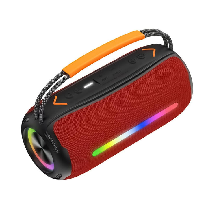 Tragbarer Bluetooth Lautsprecher mit Griff, 40W Leistungsstarker Musikbox mit Dualen Bass-Treibern,
