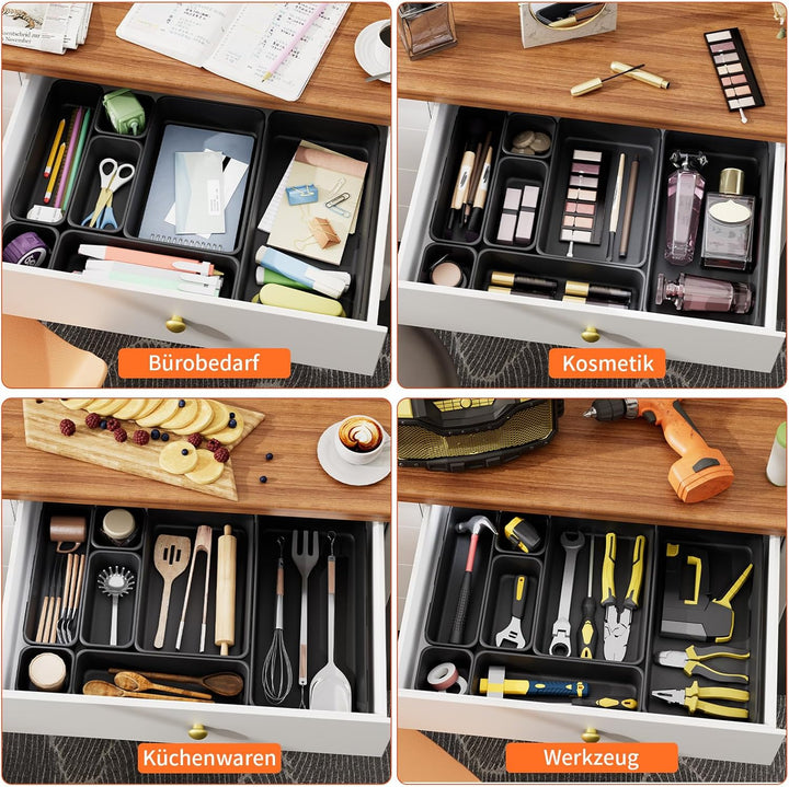 20 Stück Werkzeugkoffer Organizer, Gross 30 cm mit 5 Grössen, Werkzeugaufbewahrung Schubladen Ordnun