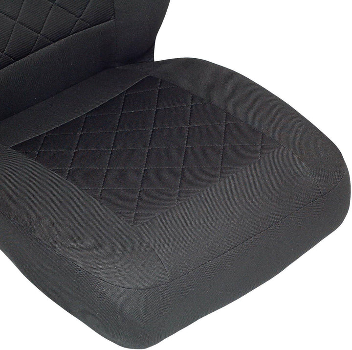 Ducato Sitzbezug - Fahrersitz - Farbe Premium Schwarz gepresstes Karomuster