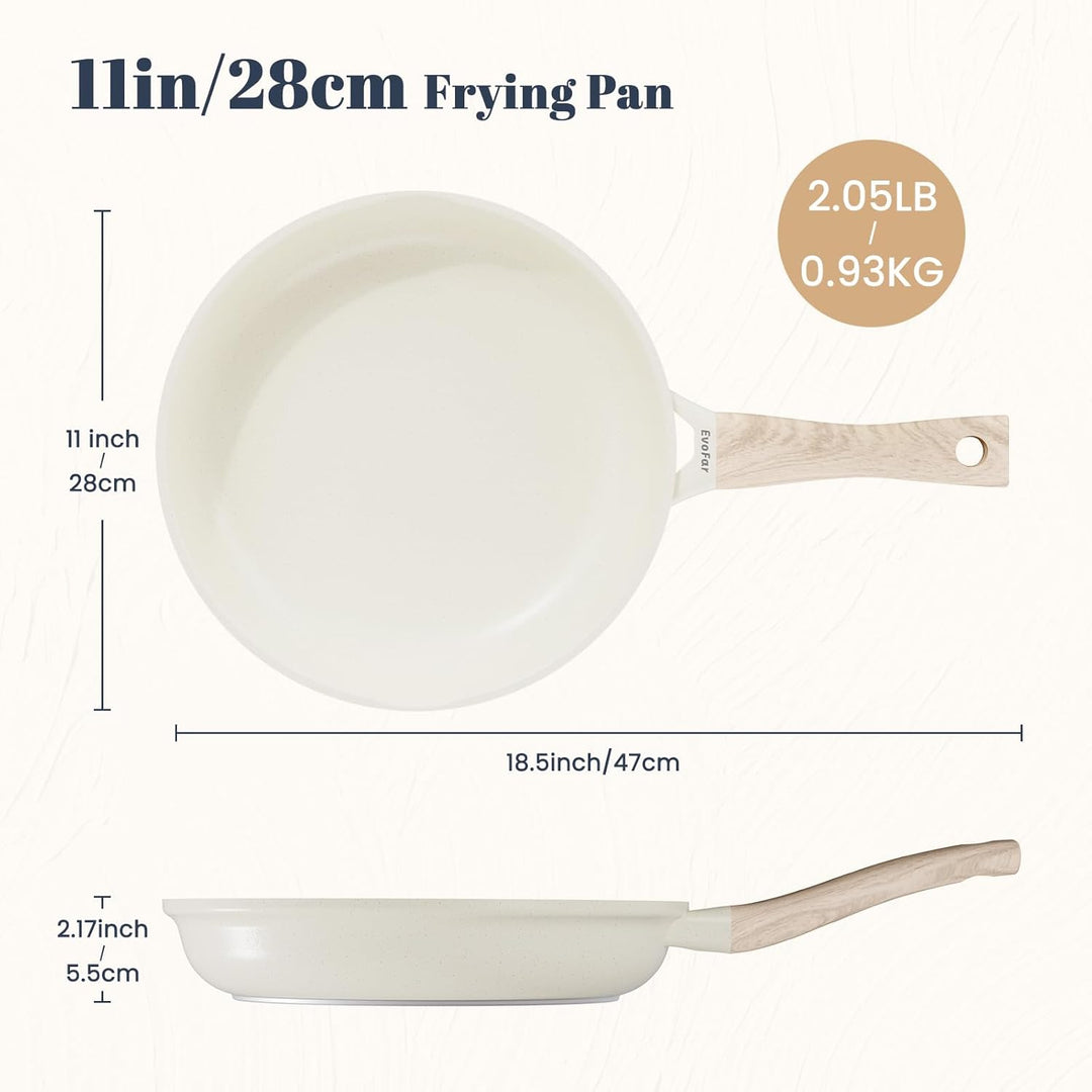 Keramik Pfanne 28cm Antihaft Beschichtet, Bratpfanne Induktion, Omelette Pfanne, Cooking Frying Pan,