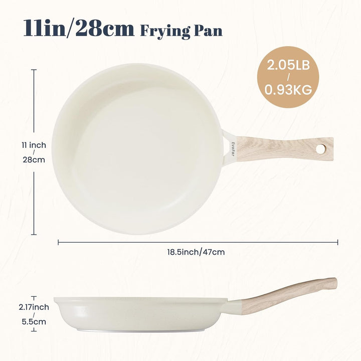 Keramik Pfanne 28cm Antihaft Beschichtet, Bratpfanne Induktion, Omelette Pfanne, Cooking Frying Pan,