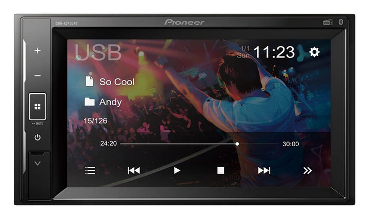 Pioneer DMH-A240DAB, 2-DIN-Multimedia Player, kurzer Einbau, 6,2-Zoll Touchscreen, Smartphone-Anbind